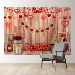 Aperturee - Reose Love Hear Teddy Happy Valentines Hintergrund