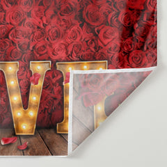 Aperturee - Rote Rose mit heller Liebe glücklicher Valentinstag Hintergrund