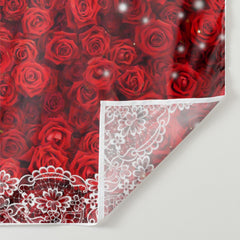 Aperturee - Rote Rose Beleuchtung Spitze Happy Valentines Hintergrund