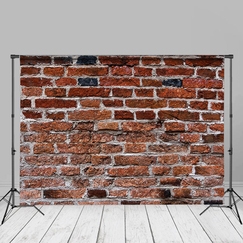 Aperturee – Fotostudio Hintergrund mit ländlicher rauer roter Backsteinmauer