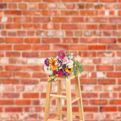 Aperturee - Rustikaler strukturierter Fotoshooting Hintergrund aus rotem Backstein