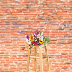 Aperturee – Rustikaler weicher roter Backsteinmauer Fotohintergrund für das Studio