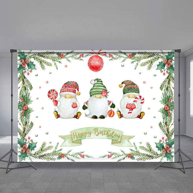 Aperturee - Weihnachtsmann Puppen grüner Baum Weihnachts Geburtstags Hintergrund