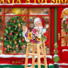 Aperturee - Weihnachtsmann Spielzeugladen Schneemann Weihnachtsfotohintergrund