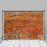 Aperturee – Fotografie Hintergrund „Shabby Rural Red Brick Wall