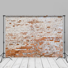 Aperturee – Fotohintergrund „Shabby White Brushed Red Brick Wall