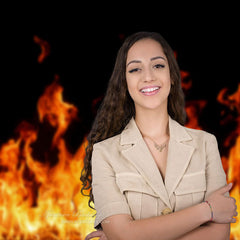 Aperturee - Glänzende Flammen Tanzparty orangefarbener schwarzer Hintergrund