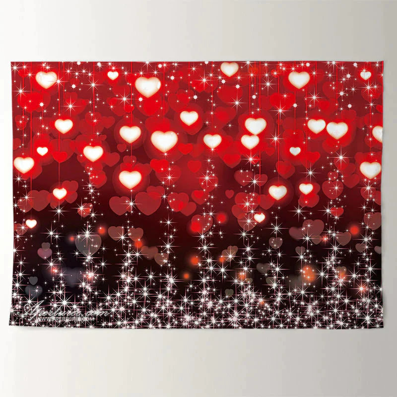 Aperturee - Glänzendes rotes Herz süßer glücklicher Valentinstag Hintergrund