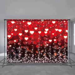 Aperturee - Glänzendes rotes Herz süßer glücklicher Valentinstag Hintergrund