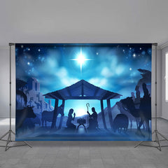 Aperturee - Glänzender Stern Jesus Nacht Frohe Weihnachten Hintergrund