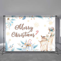 Aperturee - Schneeflocke Blumen Feiertags Hirsch Geschenk Weihnachtshintergrund