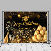 Aperturee - Spark Champagner Bokeh Schwarz Grad Fotohintergrund