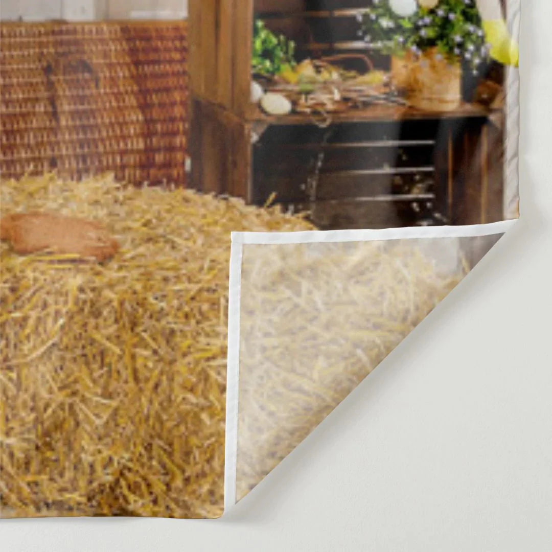 Aperturee - Frühlingshase mit Blumenhintergrund für einen fröhlichen Ostertag