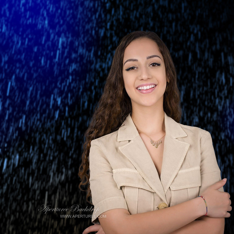 Aperturee - Sprinkle Blue Light Raindrop Fotografie Hintergrund
