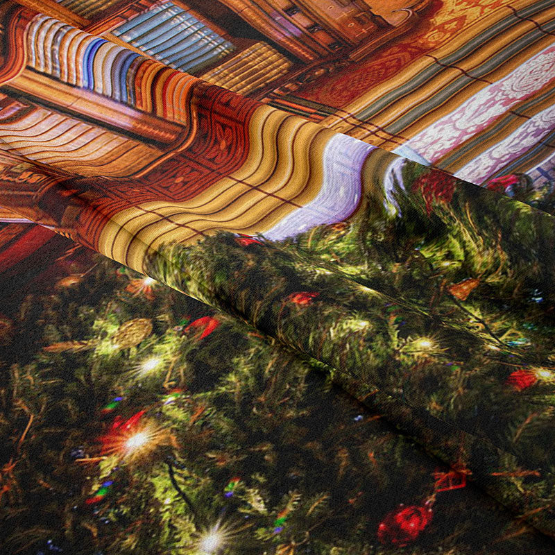 Aperturee - Buntglas Bücherregal Baum Weihnachtshintergrund