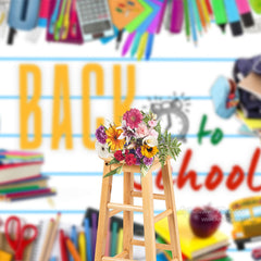 Aperturee - Schreibwaren Bücher Zurück zur Schule Hintergrund für Fotos