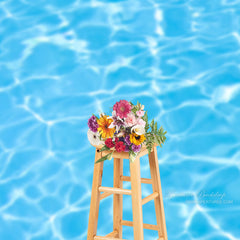 Aperturee - Sommerblauer Spritzwasser Wellen Hintergrund für Fotos