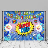 Aperturee - Super Vati Star Balloons Vatertag Fotografie Hintergrund