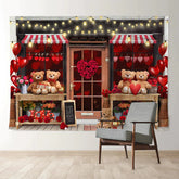 Aperturee - Teddy Liebes Herz Ballon Valentine Shop Hintergrund