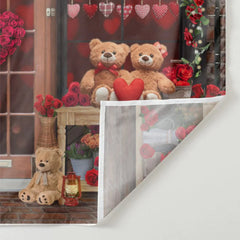 Aperturee - Teddy Red Rose Happy Valentines Day Shop Hintergrund