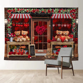 Aperturee - Teddy Red Rose Happy Valentines Day Shop Hintergrund