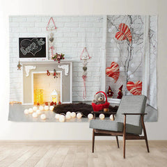 Aperturee - Teddy White Love Is Heart Happy Valentine Hintergrund