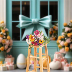 Aperturee - Tiffany Blue Bow Bow Parterre Eggs Osterhintergrund