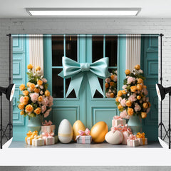 Aperturee - Tiffany Blue Bow Bow Parterre Eggs Osterhintergrund
