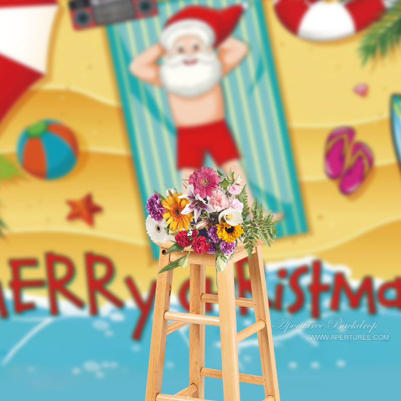 Aperturee - Tropischer Sommer Strand Weihnachten im Juli Hintergrund