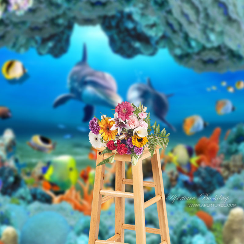 Aperturee - Unterwasser Meeresdelfin Korallenfisch Sommerhintergrund