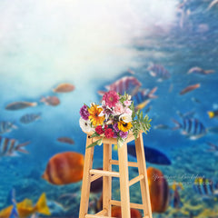 Aperturee - Unterwasserwelt bunte Fische Sommer Hintergrunddekoration