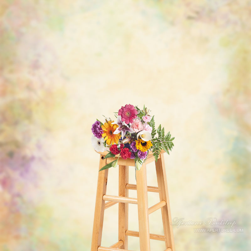 Aperturee - Abstrakter Hintergrund für Vintage Kunstporträts mit Blumenmuster