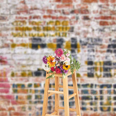 Aperturee - Vintage Graffiti Backsteinmauer Fotografie Hintergrund