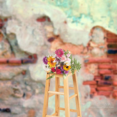 Aperturee - Vintage grüner abstrakter Textur Backsteinmauer Hintergrund