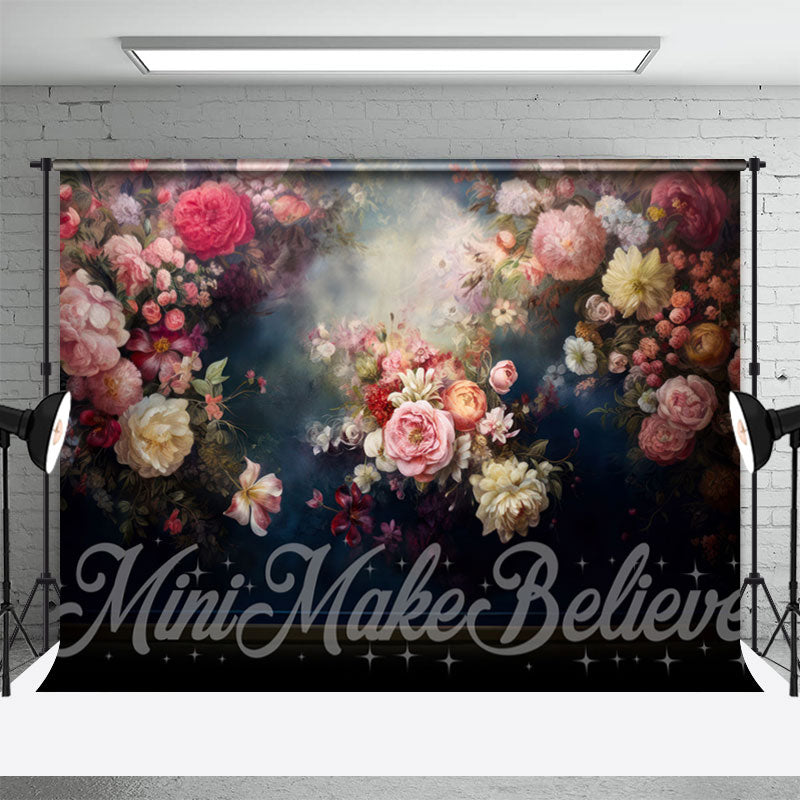 Aperturee - Vintage alte Meister mit Blumen bemalter Kunsthintergrund