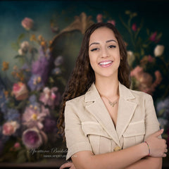 Aperturee - Vintage Wand elegante Blumen Fotoshooting Hintergrund