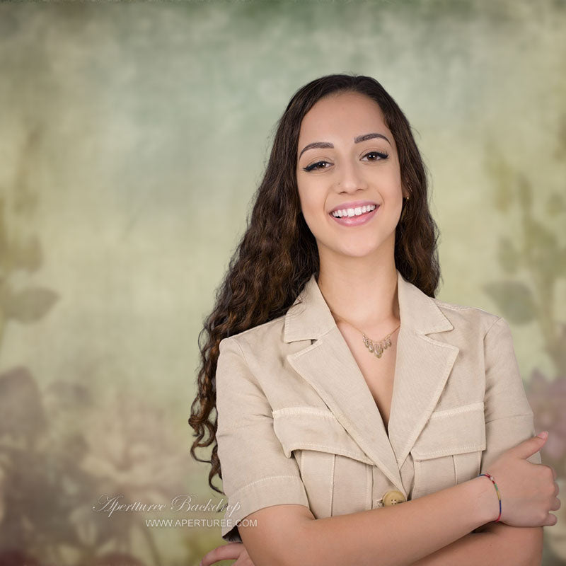 Aperturee - Vintage weißer floraler Kunst Umstandsfoto Hintergrund