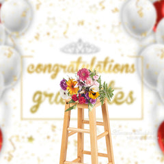 Aperturee - Rot weiße Luftballons elfenbeinfarbener Grad Hintergrund für die Fotografie