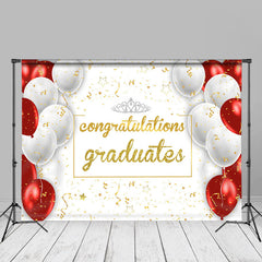 Aperturee - Rot weiße Luftballons elfenbeinfarbener Grad Hintergrund für die Fotografie