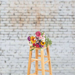 Aperturee – Fotostudio Hintergrund mit alter weißer Backsteinmauer