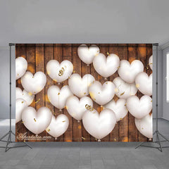Aperturee - Weißer Herzballon lebte glückliche Valentinstag Hintergrund