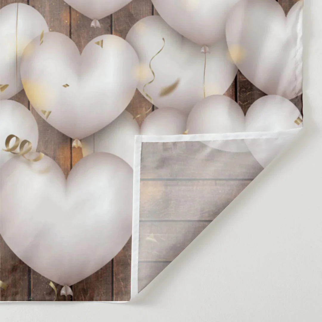 Aperturee - Weißer Herzballon lebte glückliche Valentinstag Hintergrund