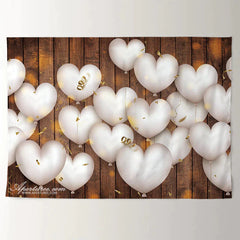 Aperturee - Weißer Herzballon lebte glückliche Valentinstag Hintergrund