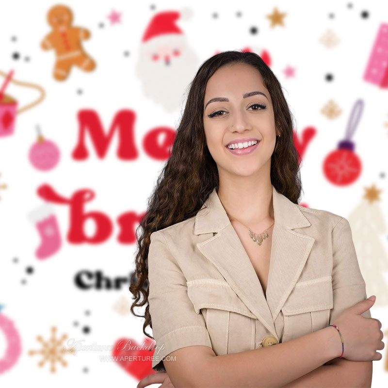 Aperturee - Rot weißer fröhlicher und heller Hintergrund für die Weihnachtsfeier