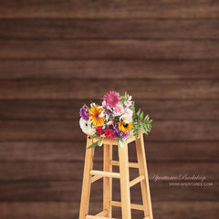 Aperturee - rustikale Wand Fotoshooting Hintergrund mit Holzstruktur und brauner Textur