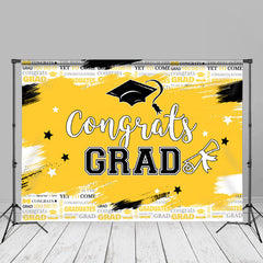 Aperturee - Du hast es geschafft gelber Pinselsterne Grad Hintergrund für Foto