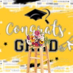 Aperturee - Du hast es geschafft gelber Pinselsterne Grad Hintergrund für Foto