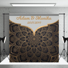 goldener Mandala Muster Hochzeitshintergrund