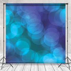 Blauer eleganter runder Halo Bokeh Fotostudio Hintergrund