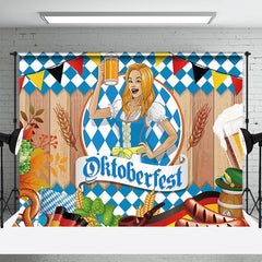 Oktoberfest Party Hintergrund mit bayerischer Flagge